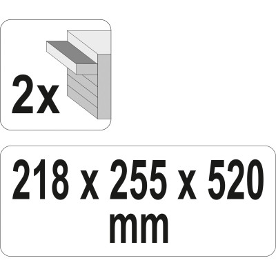 Skříňka na nářadí,  2x zásuvka