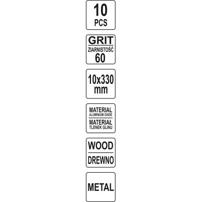 Brusný pás  P60 , 10x330mm 10ks