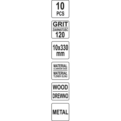 Brusný pás  P120 , 10x330mm 10ks