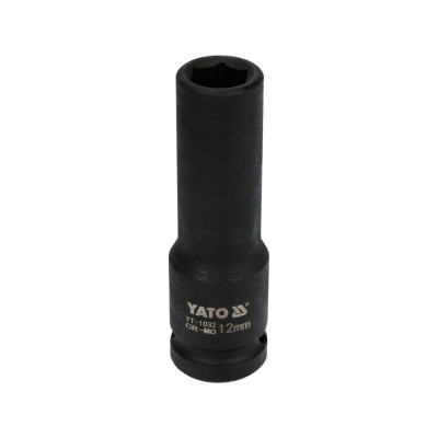 Nástavec 1/2" rázový šestihranný hluboký 12 mm CrMo