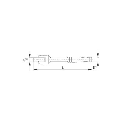 Ráčna 1/2" otočná 457 mm