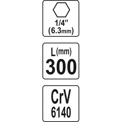 Prodlužovací adaptér ohebný 1/4" 300mm