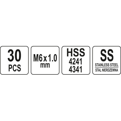 Sada na opravu závitů M6 30 ks