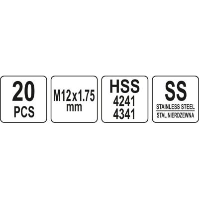 Sada na opravu závitů M12 20 ks