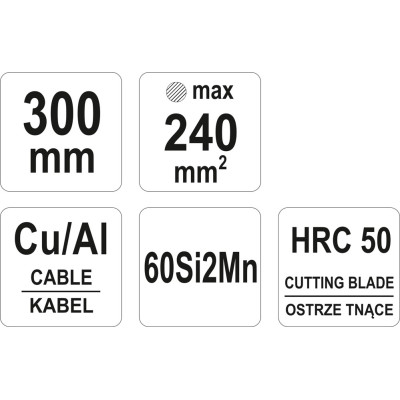 Kleště štípací ráčnové, pr. 240mm2, 300mm
