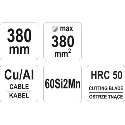 Kleště štípací ráčnové, pr. 380mm2, 380mm