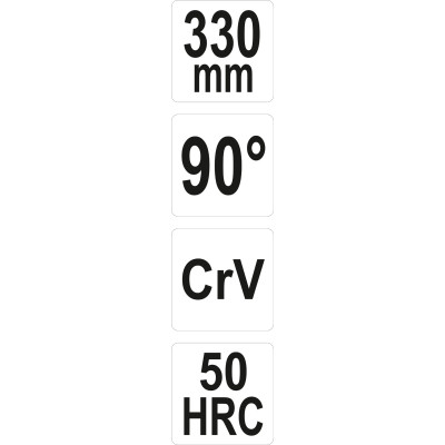 Kleště zahnuté 330mm 90°