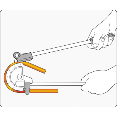 Ohybačka na trubky Al, Cu, 180°, pr. 5/8" - 16mm
