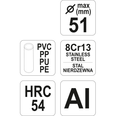 Řezač trubek 51 mm PVC