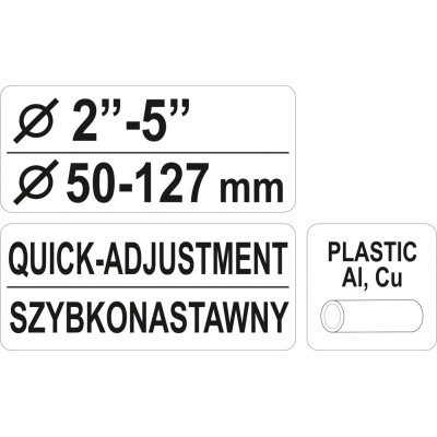 Řezač trubek 50 - 127 mm PVC, Al, Cu