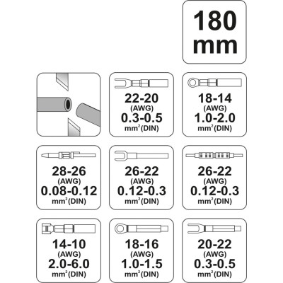 Kleště konektorové 180 mm ( YT-2256 )