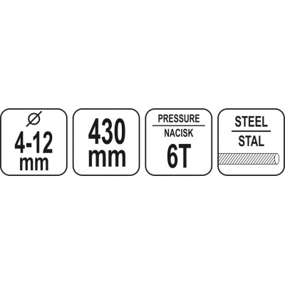Kleště hydraulické na štípání arm. drátů 4-12mm