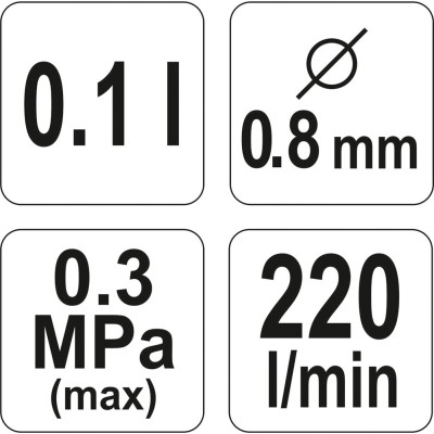 Pistole na lakování s nádrží 0,1l 0.8mm