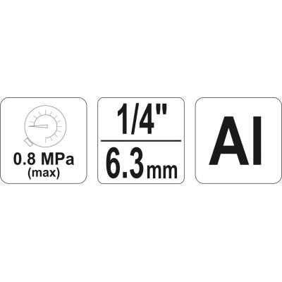 Pistole na profukování dlouhá 0,8Mpa 1/4"