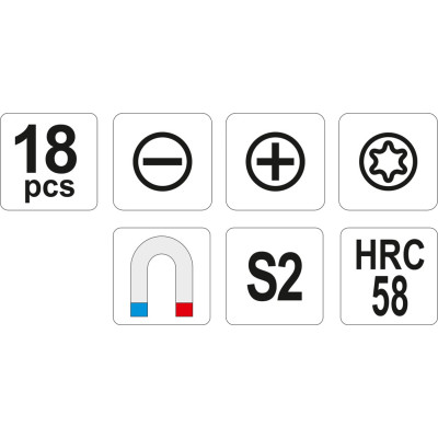 Sada šroubováků 18 ks magnetické S2