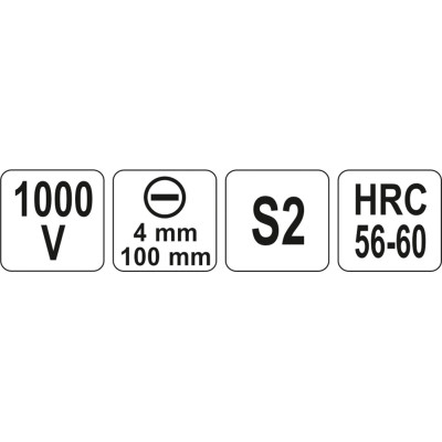 Šroubovák plochý 4 x 100 mm izolovaný 1kV