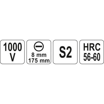 Šroubovák plochý 8 x 175 mm izolovaný 1kV