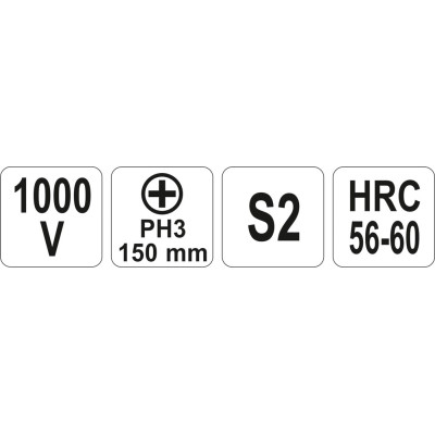 Šroubovák křížový PH3 x 150 mm izolovaný 1kV