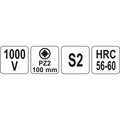 Šroubovák křížový PZ2 x 100 mm izolovaný 1kV