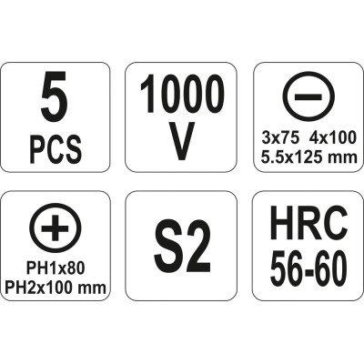 Sada šroubováků 5 ks izolované 1kV