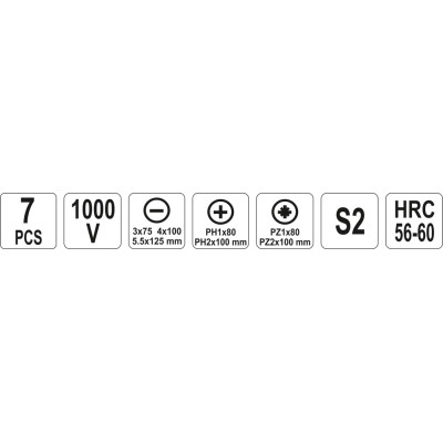 Sada šroubováků 7 ks izolované 1kV