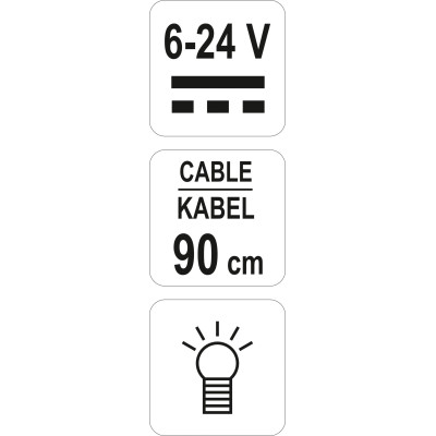 Zkoušečka napětí 6-24V kabel 90cm