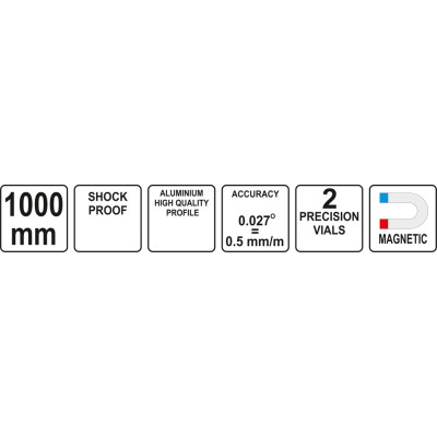 Vodováha magnetická 1000 mm