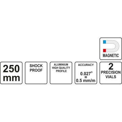Vodováha trapézová 250 mm