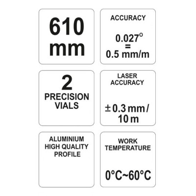 Vodováha digitální 610 mm s laserem