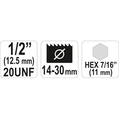 Unašeč šroubový pro vrtací korunky 19 - 29 mm 1/2" HEX 11  mm