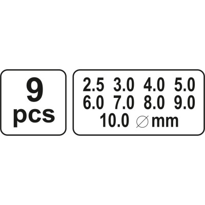 Sada průbojníků na kůži 9 ks