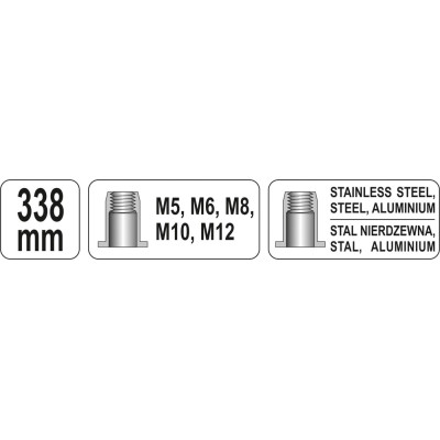 Nýtovací kleště pákové M5-M12 338mm