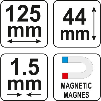 Šablona na profily 125 mm magnetická