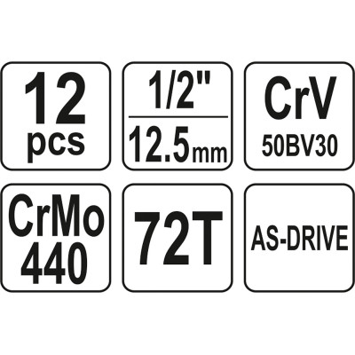 Gola sada 1/2" 12 ks