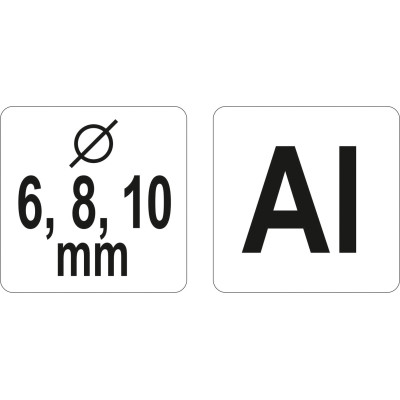 Šablona na vrtání otvorů pro hmoždinky 6, 8, 10 mm