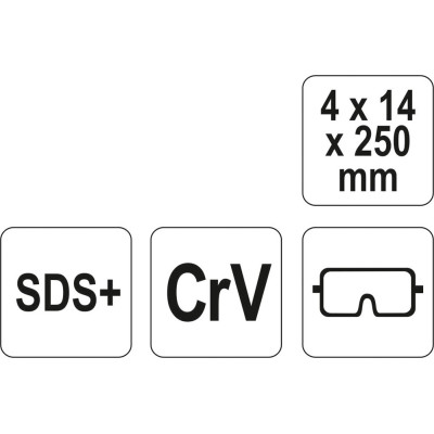 Sekáč SDS+ špičatý 4 x 14 x 250 mm CrV