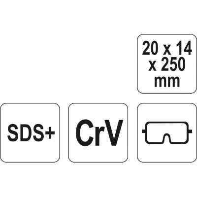 Sekáč SDS+ plochý 20 x 14 x 250 mm CrV