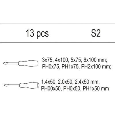 Vložka do zásuvky - sada šroubováků 13ks