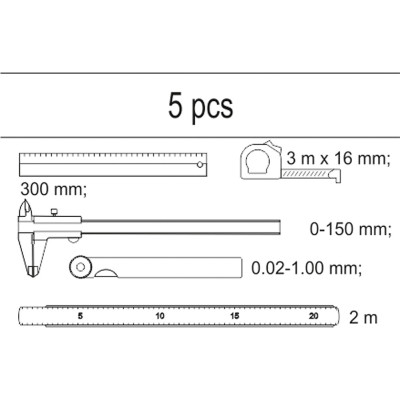 Vložka do zásuvky - sada měřidel 5ks
