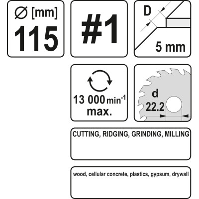 Rotační rašple pilková úhlová 115 mm typ 1