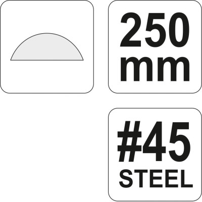 Rašple na dřevo půlkulatá 250 mm 45