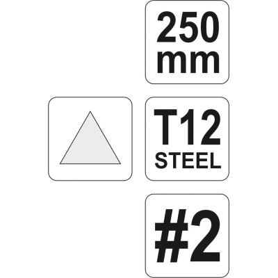 Pilník zámečnický trojhranný středně hrubý 250 mm