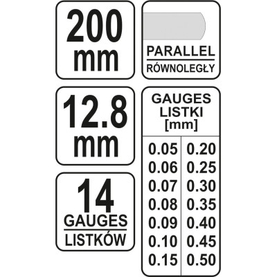 Měrka na spáry 200 x 12,8 mm 14 ks