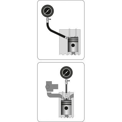Měřící přístroj kompresního tlaku (sada)
