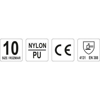 Rukavice pracovní nylon/polyurethan vel. 10