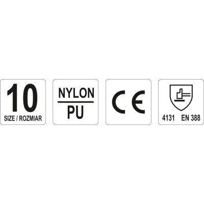 Rukavice pracovní nylon/polyurethan vel. 10