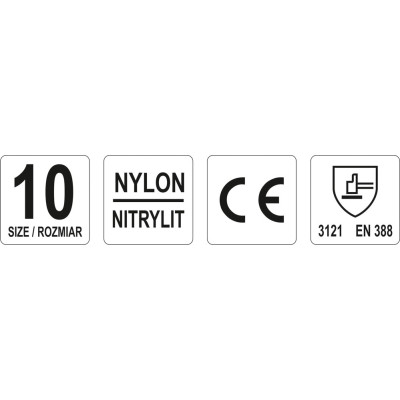 Rukavice pracovní nylon/nitril vel. 10