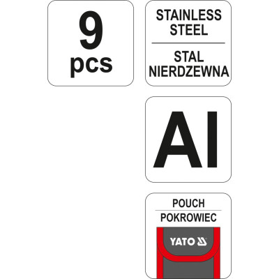 Multifunkční nůž 9 funkcí černo-červený