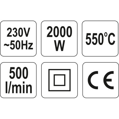 Pistole opalovací 2000 W s příslušenstvím