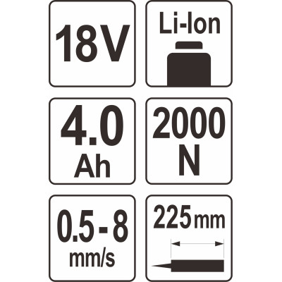 Vytlačovací AKU pistole 18V sada